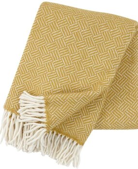Klippan Klippan Samba plaid 130x200 mustard made of 100% lambs wool Klippan Klippan Samba plaid 130x200 mustard made of 100% lambs wool