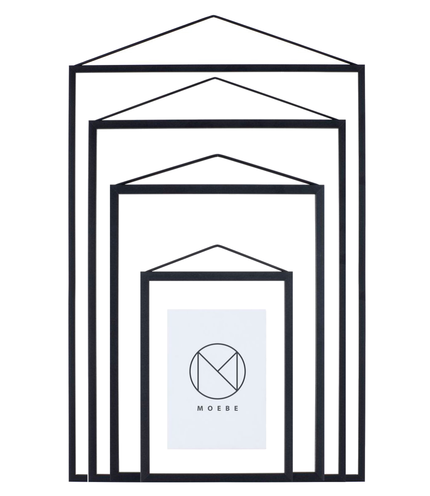 Moebe Moebe Frame Zwart aluminium fotolijst in A5, A4, A3, 40x50cm, A2 en 50x70cm