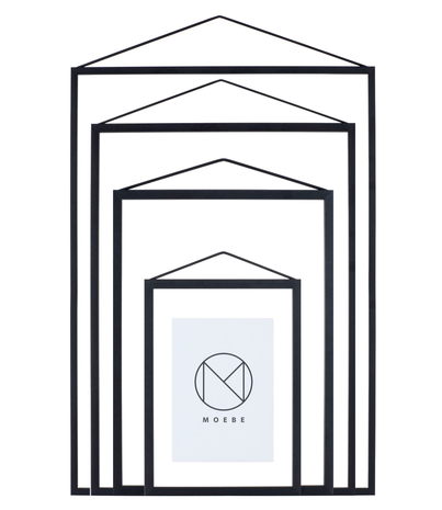 Moebe Moebe Frame Zwart aluminium fotolijst in A5, A4, A3, 40x50cm, A2 en 50x70cm