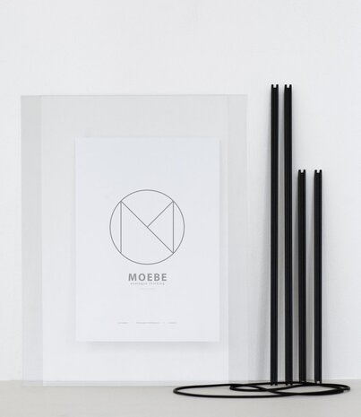Moebe Moebe Frame Zwart aluminium fotolijst in A5, A4, A3, 40x50cm, A2 en 50x70cm