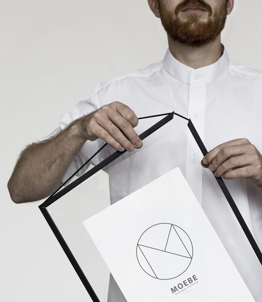 Moebe Moebe Frame Zwart aluminium fotolijst in A5, A4, A3, 40x50cm, A2 en 50x70cm