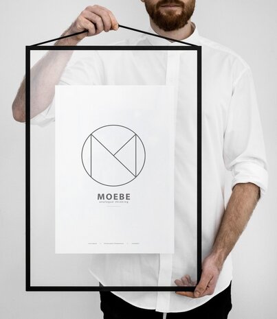 Moebe Moebe Frame Zwart aluminium fotolijst in A5, A4, A3, 40x50cm, A2 en 50x70cm