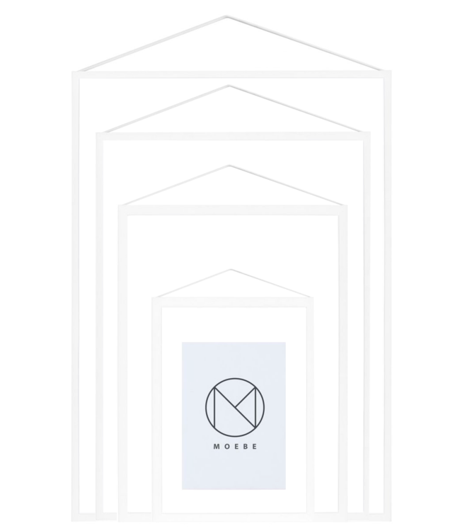 Moebe Frame White Transparant frame in A5, A4, A3 and A2 size. blikfang