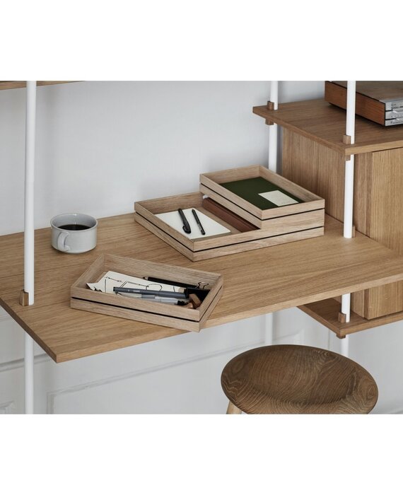 Moebe Organise massief eiken opberger 25 x 34 x 4,5cm Large