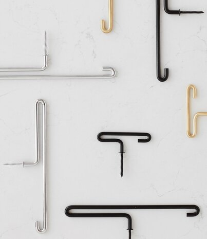 Moebe Moebe Wall Hooks Small Chrome 2 pieces Moebe Moebe Wall Hooks Small Chrome 2 pieces