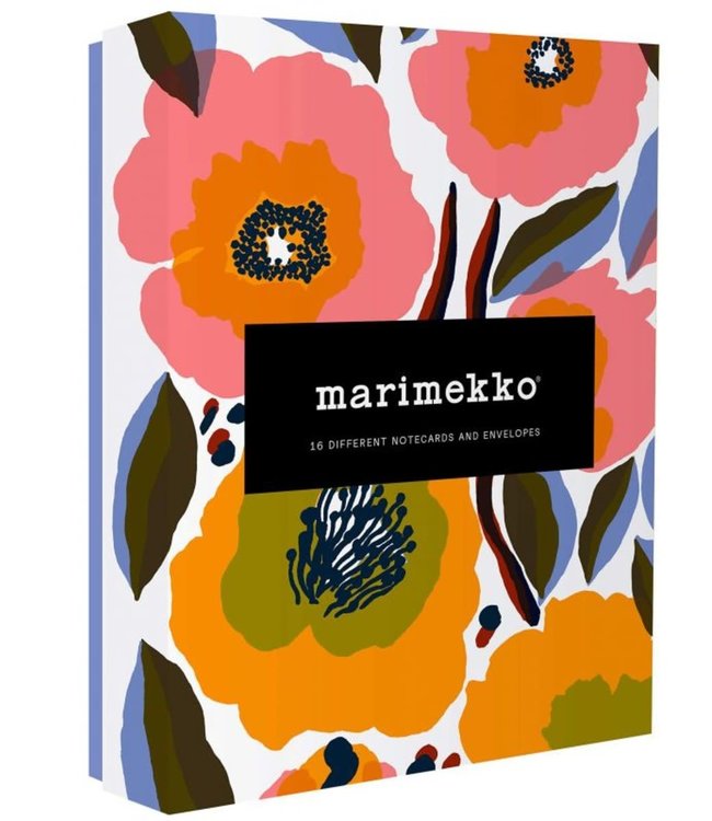 Marimekko Marimekko Set van 16 unieke bloemen kaarten met envelop