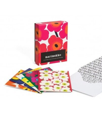 Marimekko Marimekko Set of 20 Unikko cards with envelope in box Marimekko Marimekko Set of 20 Unikko cards with envelope in box