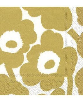 Marimekko Marimekko Unikko Paper Napkin 33x33cm Gold Marimekko Marimekko Unikko Paper Napkin 33x33cm Gold