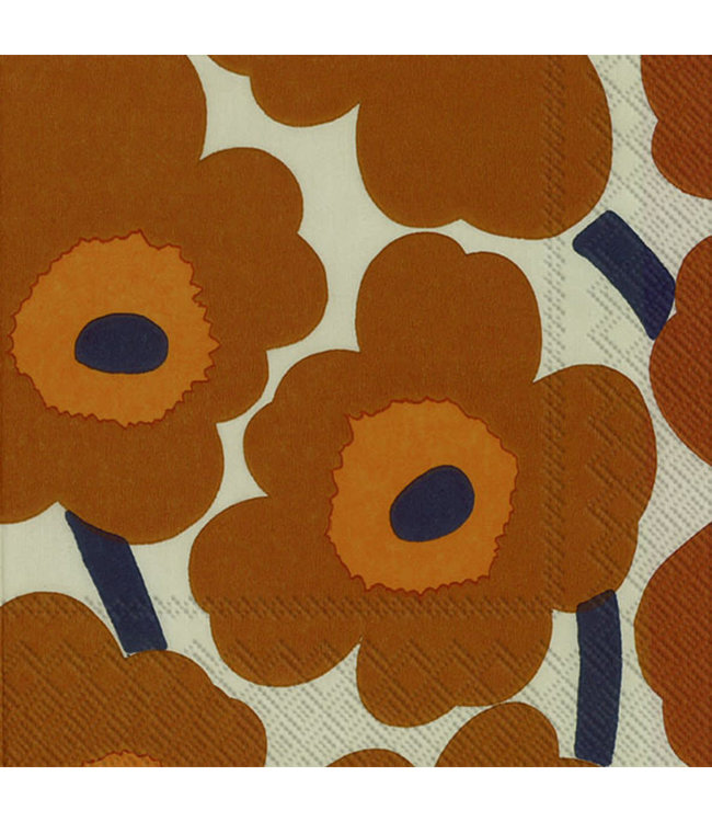 Marimekko Marimekko Unikko Paper Napkin 33x33cm Chestnut