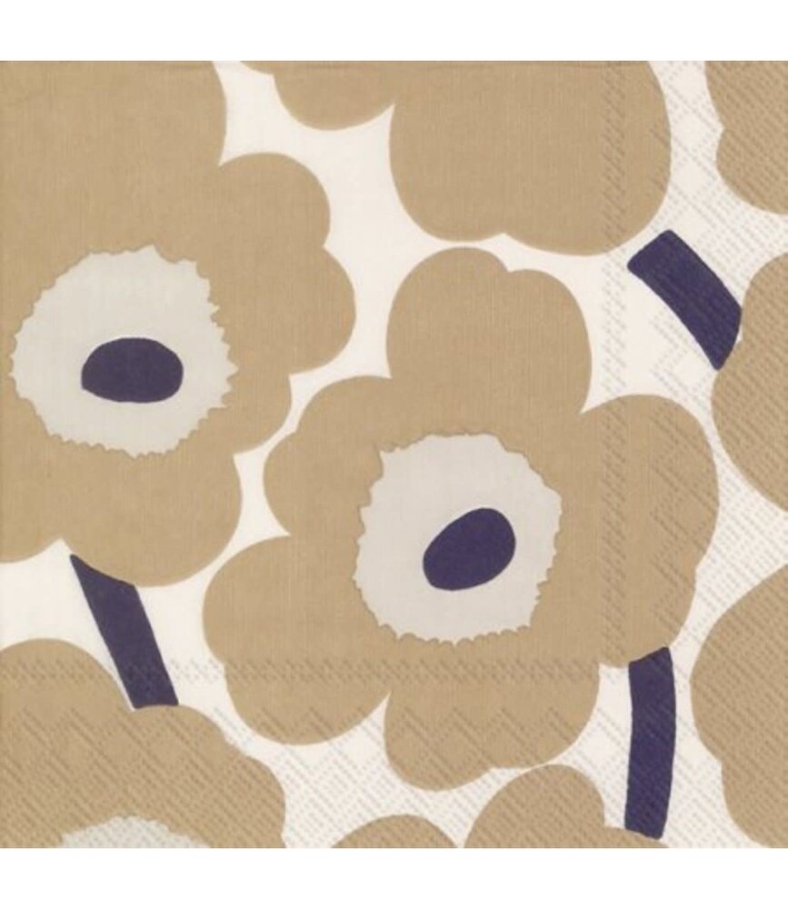 Marimekko Marimekko Unikko Paper Napkin 33x33cm Beige Marimekko Marimekko Unikko Paper Napkin 33x33cm Beige