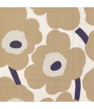 Marimekko Marimekko Unikko Papieren Servetten 33x33cm Beige