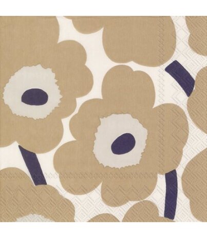 Marimekko Marimekko Unikko Paper Napkin 33x33cm Beige Marimekko Marimekko Unikko Paper Napkin 33x33cm Beige