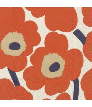 Marimekko Marimekko Unikko Papieren Servetten 33x33cm Oranje