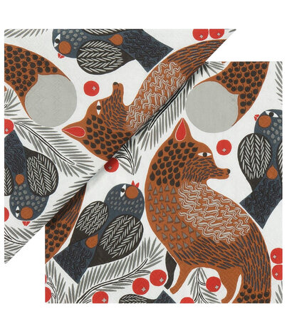 Marimekko Marimekko Ketunmarja Papieren Servetten 33x33cm Marimekko Marimekko Ketunmarja Papieren Servetten 33x33cm