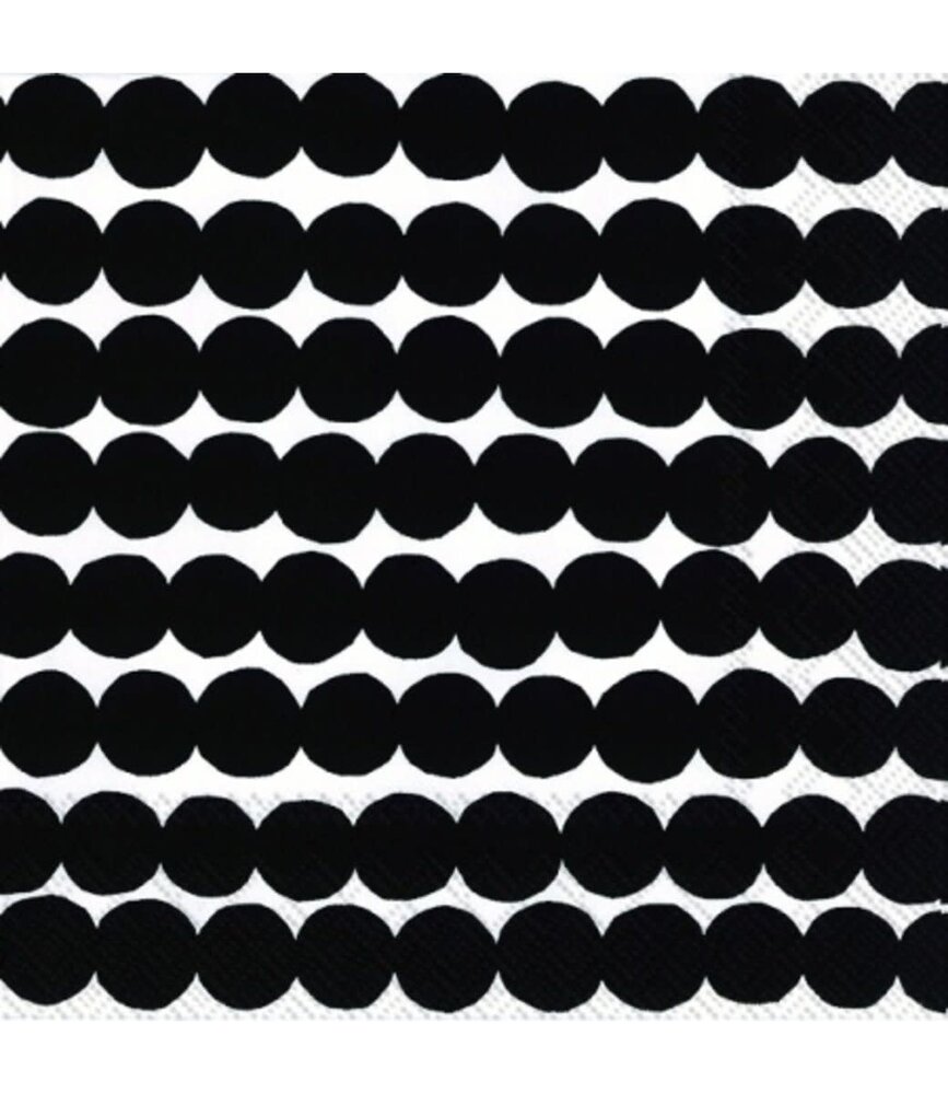 Marimekko Marimekko Räsymatto Black Paper Napkin 33x33cm Marimekko Marimekko Räsymatto Black Paper Napkin 33x33cm