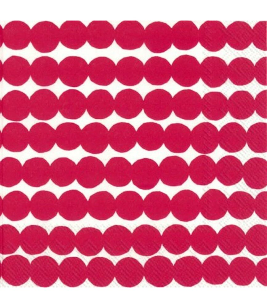 Marimekko Marimekko Räsymatto Rood Papieren Servetten 33x33cm Marimekko Marimekko Räsymatto Rood Papieren Servetten 33x33cm