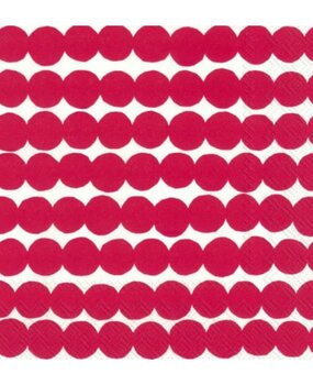 Marimekko Marimekko Räsymatto Red Paper Napkin 33x33cm Marimekko Marimekko Räsymatto Red Paper Napkin 33x33cm