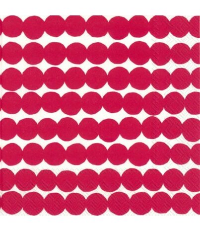 Marimekko Marimekko Räsymatto Rood Papieren Servetten 33x33cm Marimekko Marimekko Räsymatto Rood Papieren Servetten 33x33cm