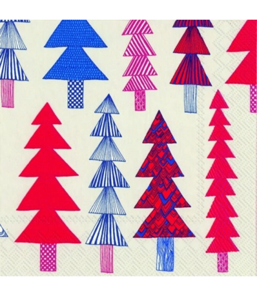 Marimekko Marimekko Kuusikossa Rood Papieren Servetten 33x33cm Marimekko Marimekko Kuusikossa Rood Papieren Servetten 33x33cm
