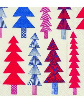 Marimekko Marimekko Kuusikossa Papieren Servetten 33x33cm rood Marimekko Marimekko Kuusikossa Papieren Servetten 33x33cm rood