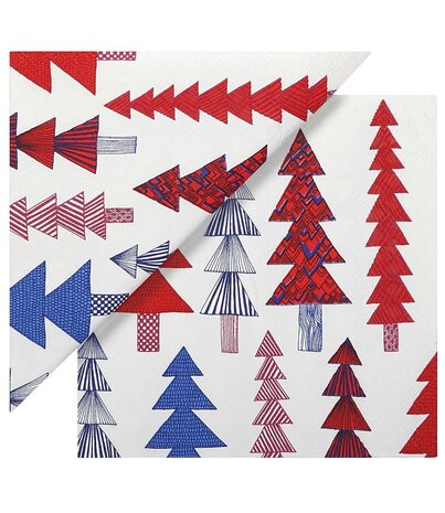 Marimekko Marimekko Kuusikossa Rood Papieren Servetten 33x33cm Marimekko Marimekko Kuusikossa Rood Papieren Servetten 33x33cm
