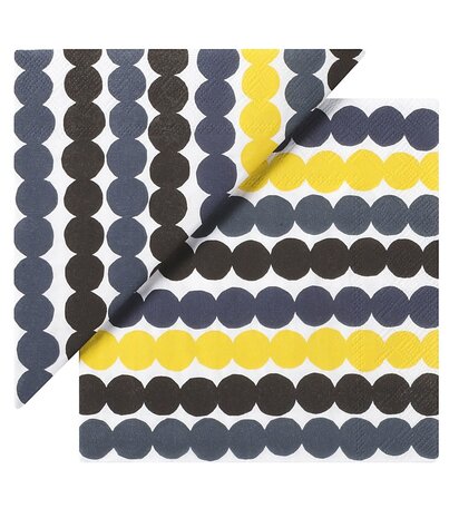 Marimekko Marimekko Räsymatto Yellow Paper Napkin 33x33cm Marimekko Marimekko Räsymatto Yellow Paper Napkin 33x33cm