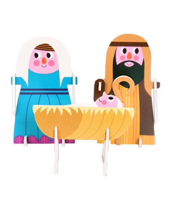 OMM Design 3D Puzzle Crib Nativity Set
