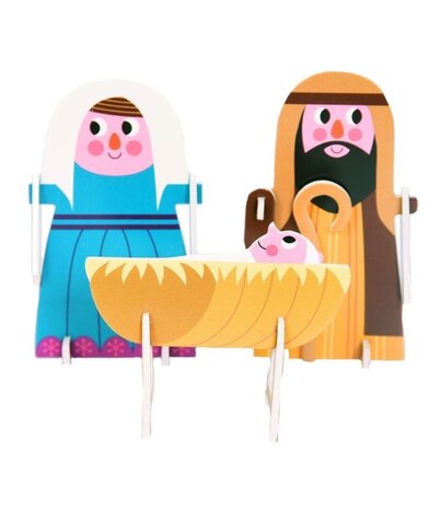 OMM Design OMM Design 3D Puzzel Crib Kerststal OMM Design OMM Design 3D Puzzel Crib Kerststal