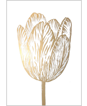 Monika Petersen Monika Petersen 50x70 Lino Print Rembrandt Tulp Goud Wit