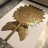 Monika Petersen Monika Petersen Lino Print Gold Sunflower Gold White 50x70 Monika Petersen Monika Petersen Lino Print Gold Sunflower Gold White 50x70