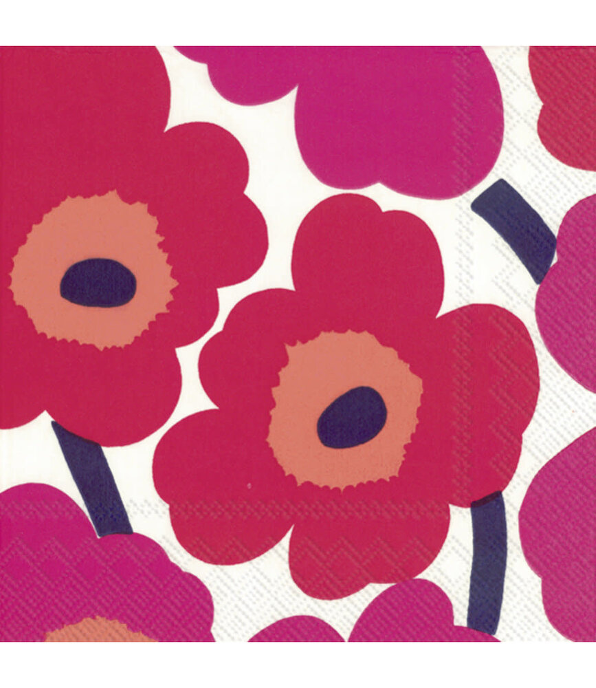 Marimekko Marimekko Unikko Paper Napkin 33x33cm red Marimekko Marimekko Unikko Paper Napkin 33x33cm red