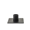 KunstIndustrien KunstIndustrien Kandelaar Vierkant metaal mat zwart voor Ø2.2cm kaars KunstIndustrien KunstIndustrien Kandelaar Vierkant metaal mat zwart voor Ø2.2cm kaars