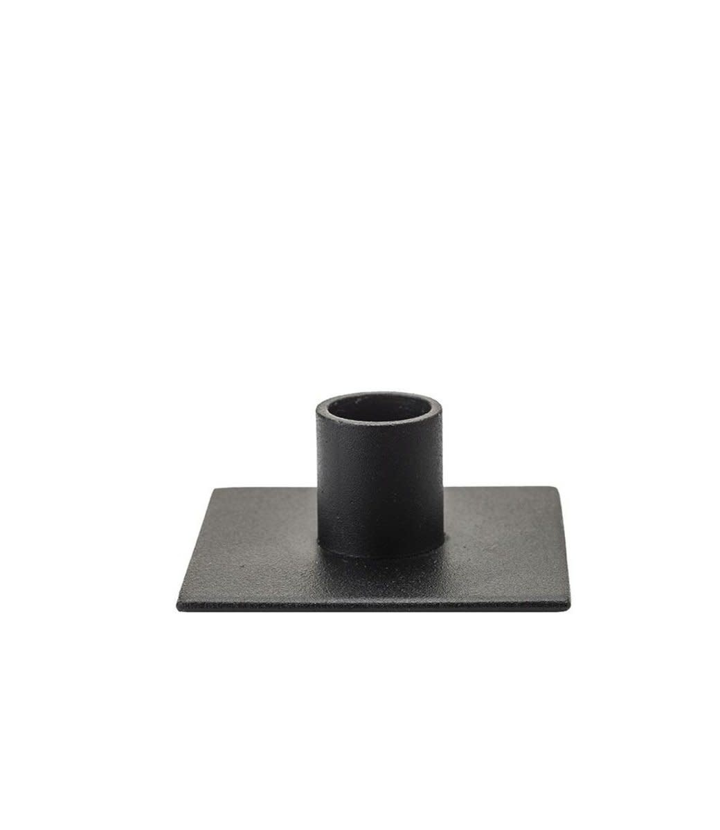 formule Sanders zondaar KunstIndustrien Kandelaar Vierkant metaal mat zwart voor Ø2.2cm kaars -  blikfang