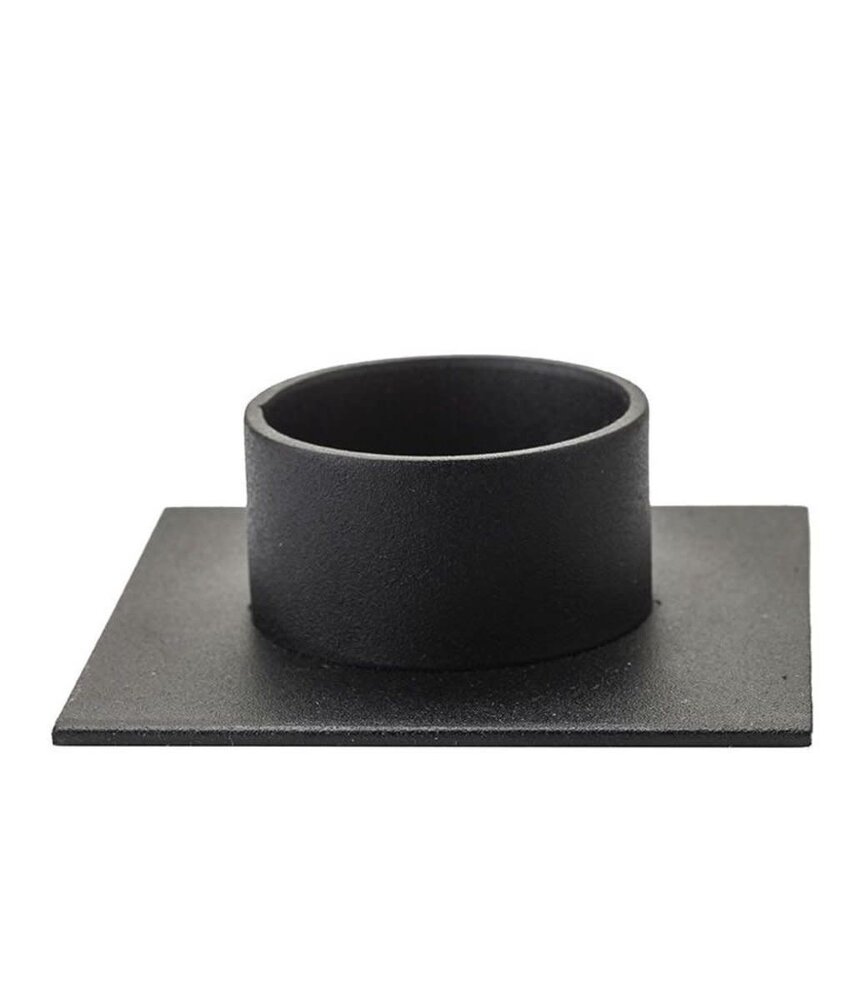 KunstIndustrien KunstIndustrien for Ø5cm candle metal matt black Candlestick square KunstIndustrien KunstIndustrien for Ø5cm candle metal matt black Candlestick square