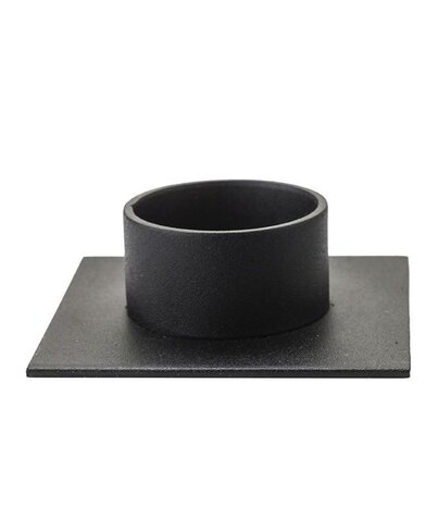 KunstIndustrien KunstIndustrien for Ø5cm candle metal matt black Candlestick square KunstIndustrien KunstIndustrien for Ø5cm candle metal matt black Candlestick square
