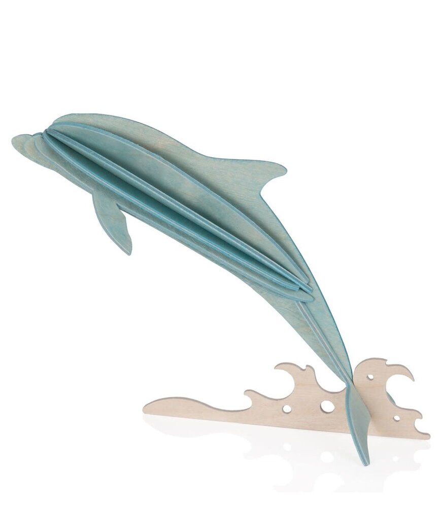 LOVI Lovi Dolfijn berkenhout - verschillende kleuren - 3D-dier DIY pakketje LOVI Lovi Dolfijn berkenhout - verschillende kleuren - 3D-dier DIY pakketje