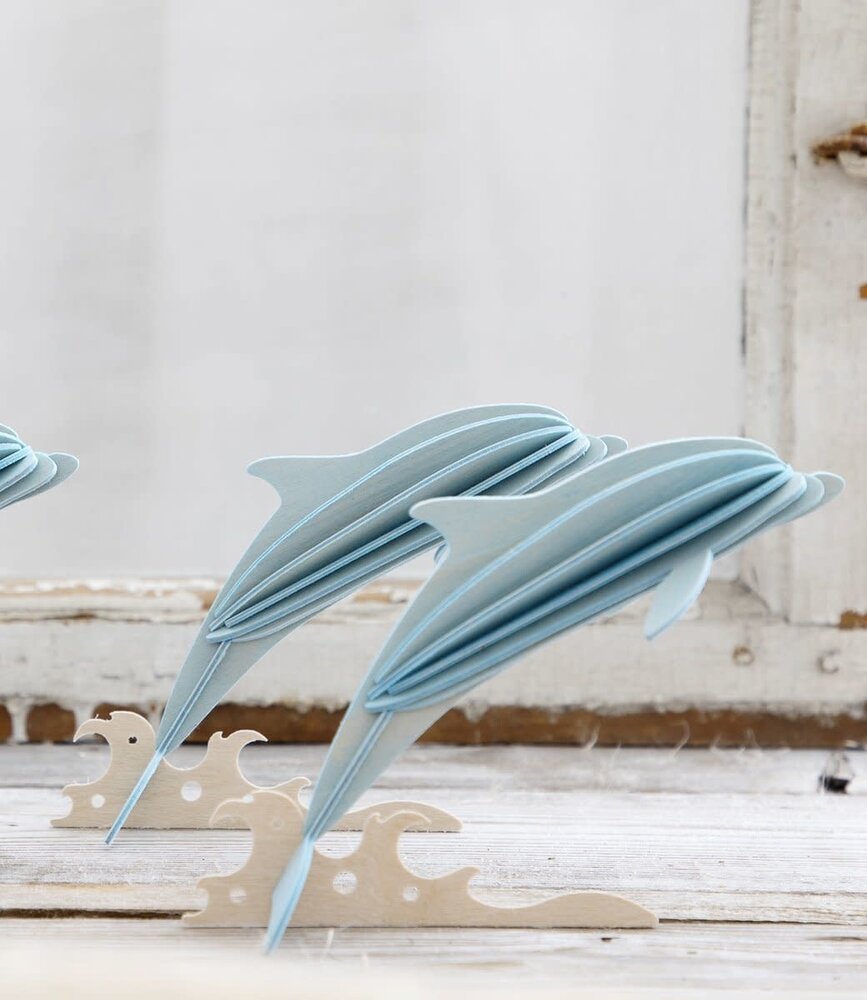 LOVI Lovi Dolfijn berkenhout - verschillende kleuren - 3D-dier DIY pakketje LOVI Lovi Dolfijn berkenhout - verschillende kleuren - 3D-dier DIY pakketje