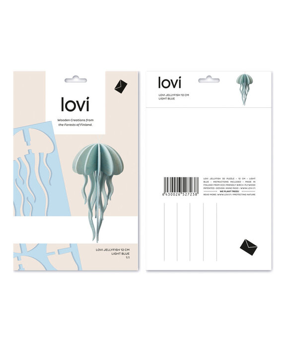 Lovi Kwal Lichtblauw - 2 formaten - berkenhout DIY pakketje