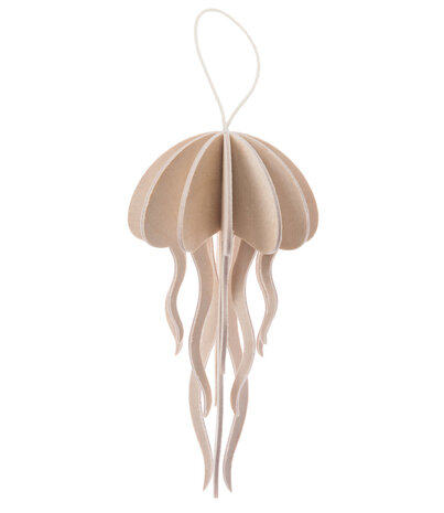 LOVI Lovi Jellyfish Natural - 2 sizes - Birch plywood 3D-animal DIY package LOVI Lovi Jellyfish Natural - 2 sizes - Birch plywood 3D-animal DIY package