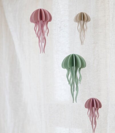 LOVI Lovi Jellyfish Natural Birch Wood DIY Kit 12cm LOVI Lovi Jellyfish Natural Birch Wood DIY Kit 12cm