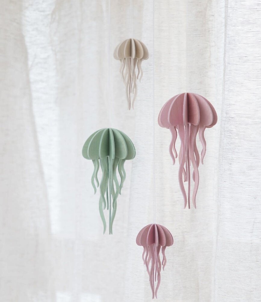 LOVI Lovi Jellyfish Natural Birch Wood DIY Kit 12cm LOVI Lovi Jellyfish Natural Birch Wood DIY Kit 12cm