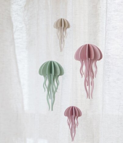 LOVI Lovi Jellyfish Natural Birch Wood DIY Kit 12cm LOVI Lovi Jellyfish Natural Birch Wood DIY Kit 12cm