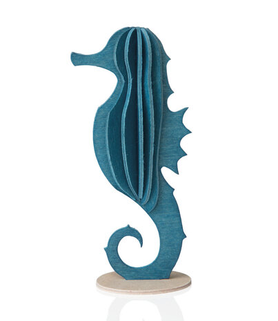 LOVI Lovi Seahorse - various colours - Birch plywood 3D-animal DIY package