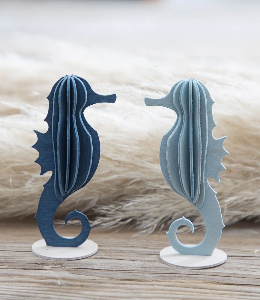 LOVI Lovi Seahorse - various colours - Birch plywood 3D-animal DIY package