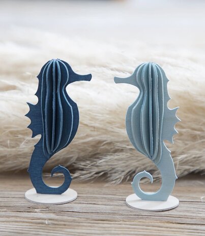 LOVI Lovi Seahorse - various colours - Birch plywood 3D-animal DIY package