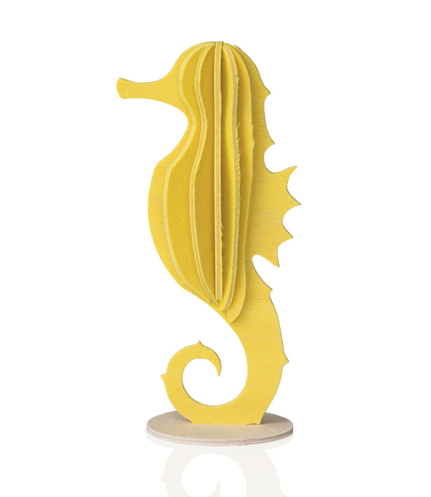LOVI Lovi Seahorse - various colours - Birch plywood 3D-animal DIY package
