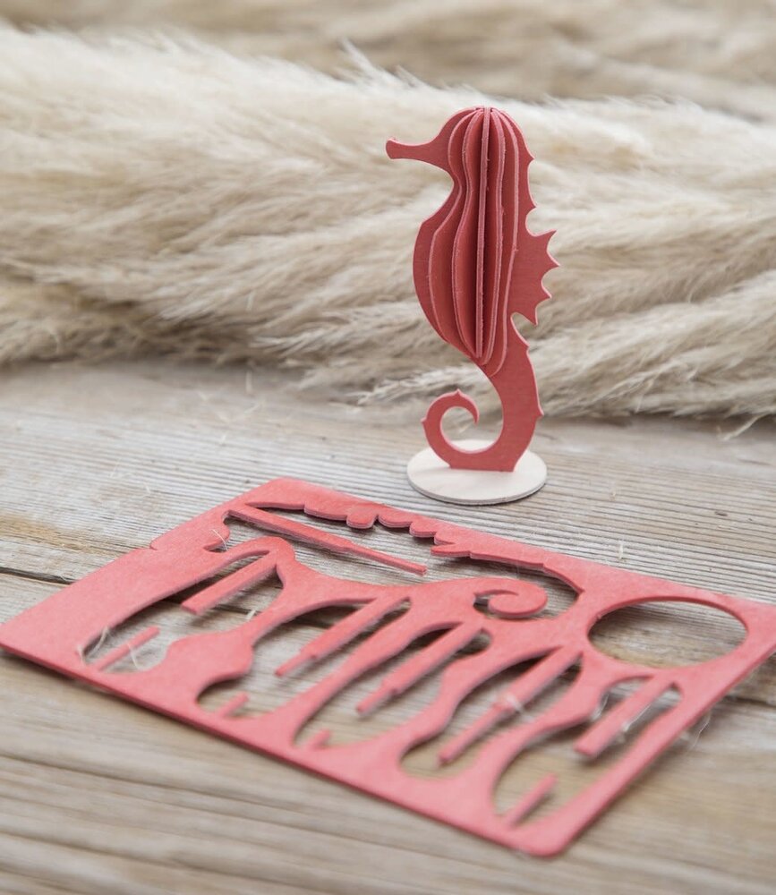 LOVI Lovi Seahorse - various colours - Birch plywood 3D-animal DIY package