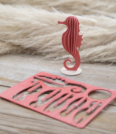 LOVI Lovi Seahorse - various colours - Birch plywood 3D-animal DIY package