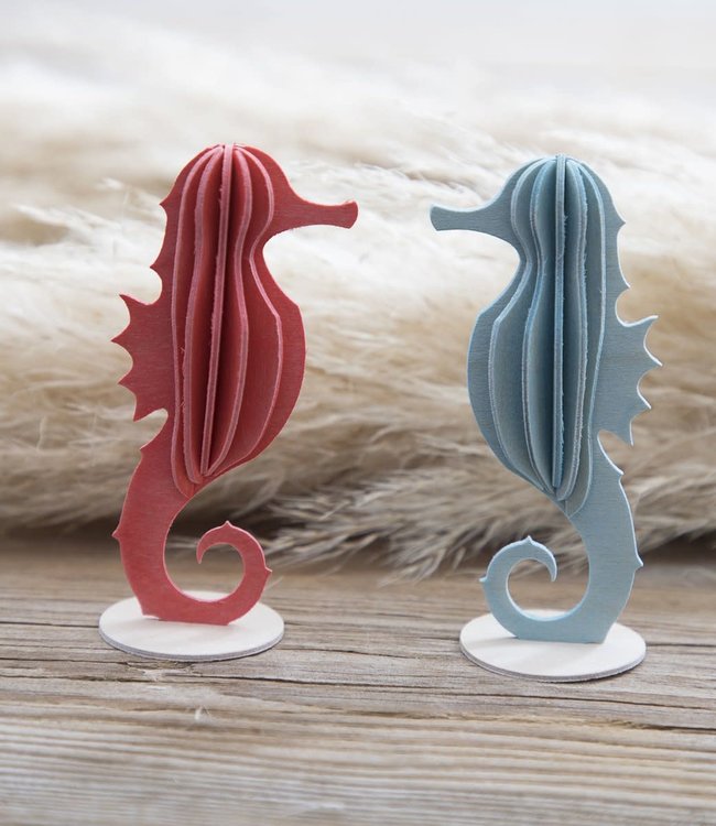 LOVI Lovi Seahorse - various colours - Birch plywood 3D-animal DIY package