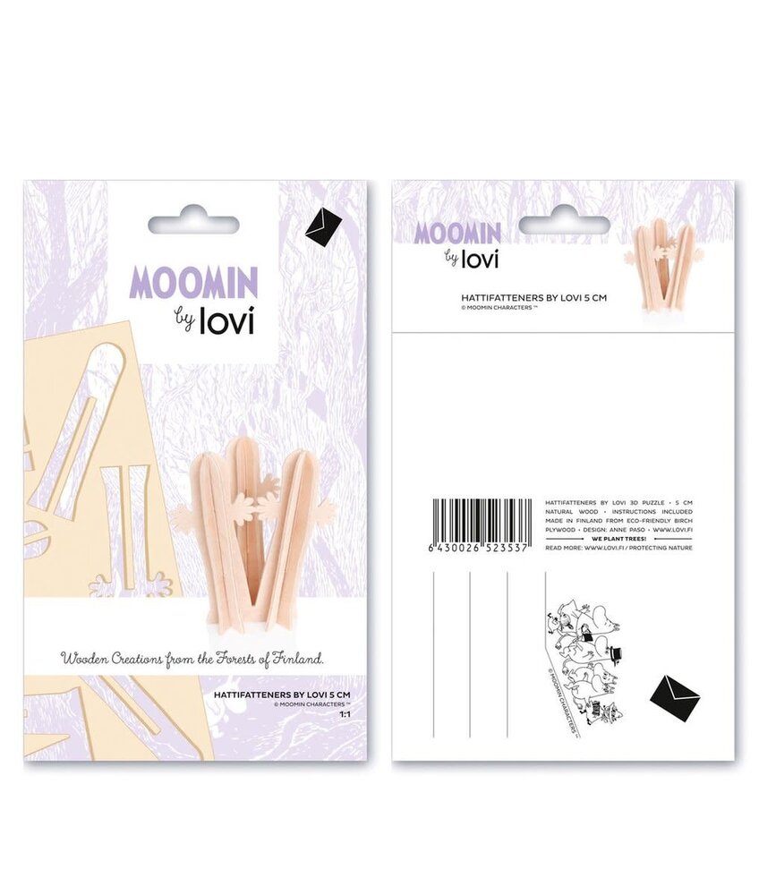 LOVI Lovi Moomin Hattifatteners 5cm - Berkenhout DIY pakketje LOVI Lovi Moomin Hattifatteners 5cm - Berkenhout DIY pakketje